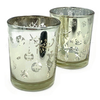 Świecznik szklany `Silver Frost`